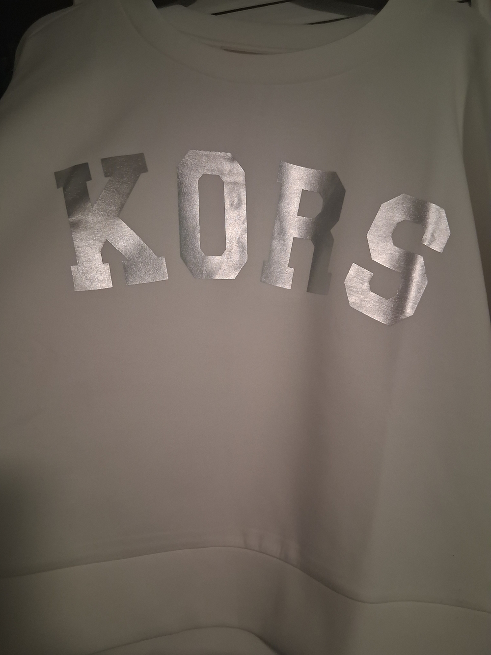 Michael Kors  White Top with Silver KORS Logo
